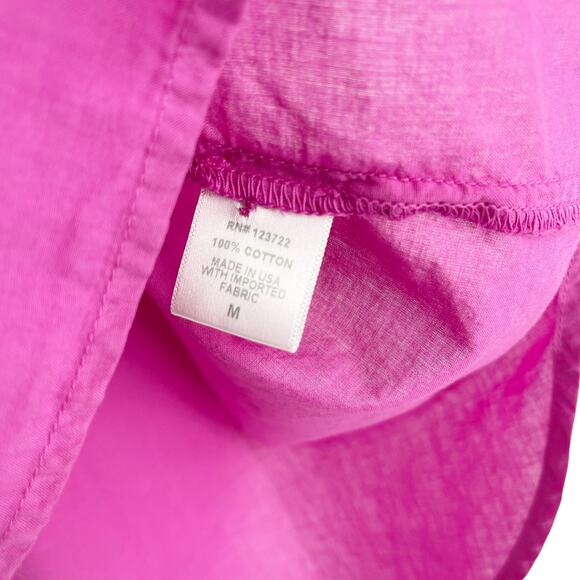 XiRENA Channing Button Up Short Sleeve Shirt Pink Size Medium Coastal Boho - Picture 3 of 6